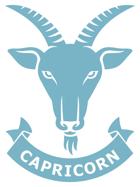 Capricorn Stjärntecken Horoskop Ikon — Stock vektor