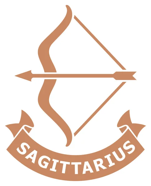 Sagittarius Zodiac Sign Horoscope Icon — Stock Vector