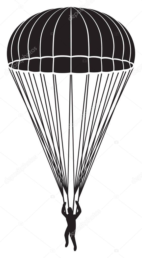 parachute vector icon design