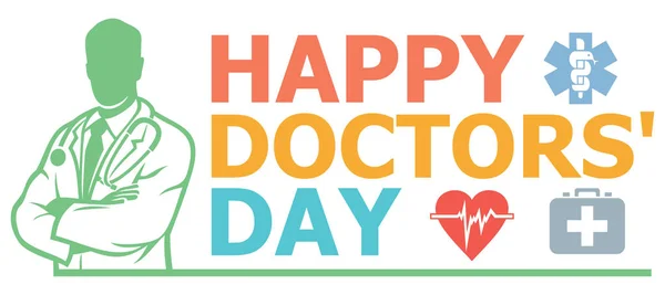 Happy Doctors Day Design — Stock Vector