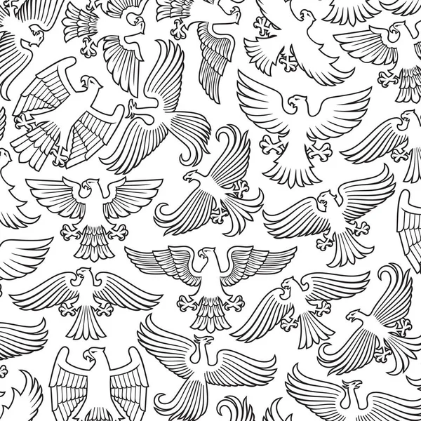 Background Pattern Heraldic Eagles — Stock Vector