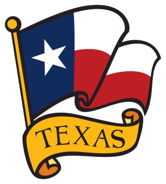 Texas vektör çizim bayrağı