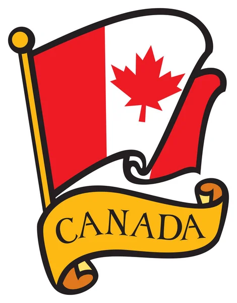 カナダの旗ベクトルイラスト — ストックベクタ