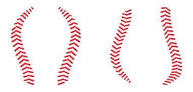 Baseball stitching lace vector illustration clipart