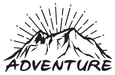 Macera dağı manzara vektör tasarımı