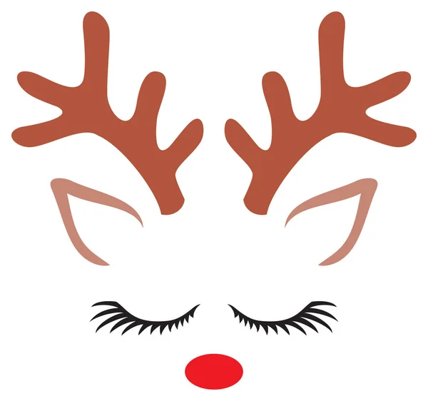 Cute Reindeer Christmas Design — Stock Vector