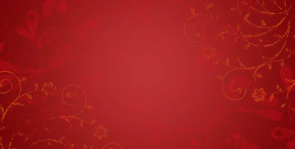 红色和金色的抽象背景。情人节快乐圣诞贺卡与空间。散景和闪光效果. — 图库照片