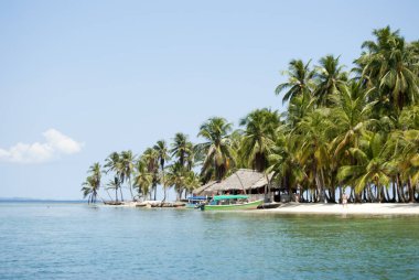 Guna Yala, Kuna Yala, San Blas, Panama'daki Cennet Adaları. Günbatımı. Sunrise.