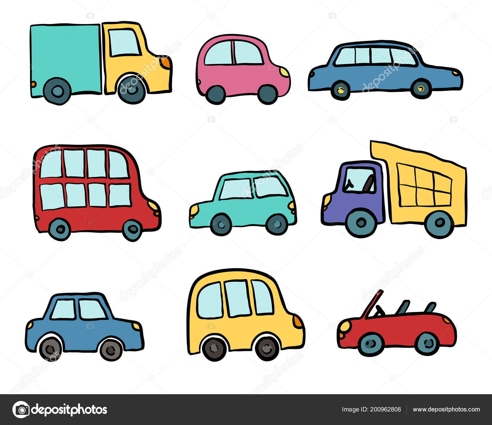 Página 22  Vetores e ilustrações de Carros infantil desenho para