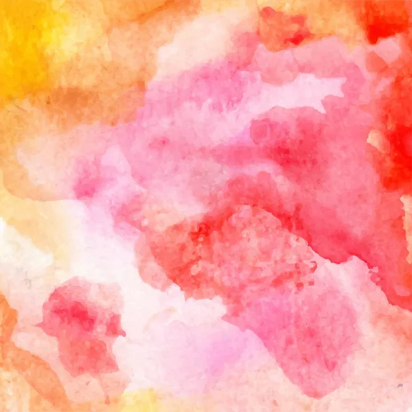 Vecteur Abstrait Rouge Vif Orange Jaune Fond Aquarelle Rose Pour — Image vectorielle