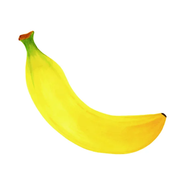 Ручні намальовані маркери, що малюють фруктовий банан на білому тлі. дизайн для святкових вітальних листівок та запрошення сезонних літніх канікул, літніх пляжних вечірок, туризму та подорожей — стоковий вектор