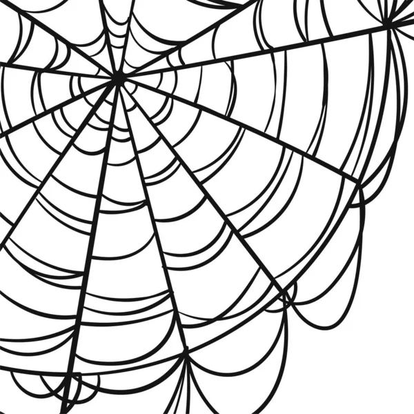 Halloween Spiderweb Fundo Com Aranha Espaço Cópia Cobweb Ilustração Pano — Vetor de Stock