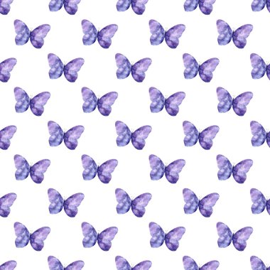 Sulu Boya Dikişsiz desen parlak gökada kelebekler ile. Şirin dekoratif arka plan. Sezon dekorasyon, kağıt ambalaj için duvar kağıdı.