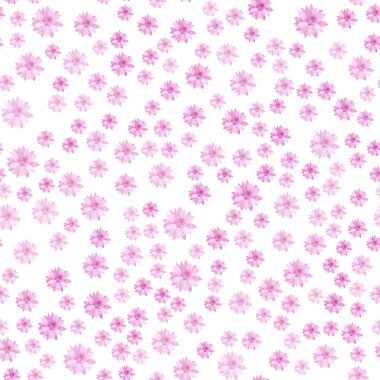Sulu Boya Dikişsiz desen ile parlak pembe çiçek.