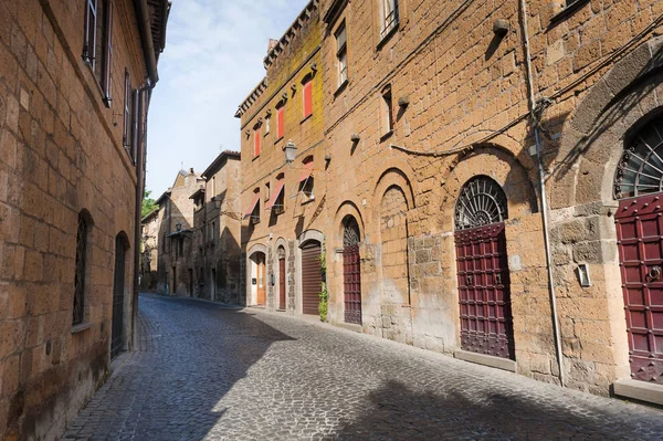 Straat van de stad Orvieto, Italië, Umbrië. — Stockfoto