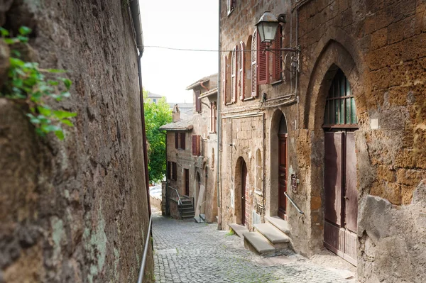 Ulice města Orvieto, Itálie, Umbrie. — Stock fotografie