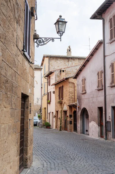 Ulice města Orvieto, Itálie, Umbrie. — Stock fotografie