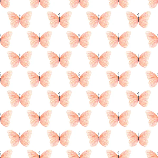 Hermosas mariposas patrón de trama sin costuras —  Fotos de Stock