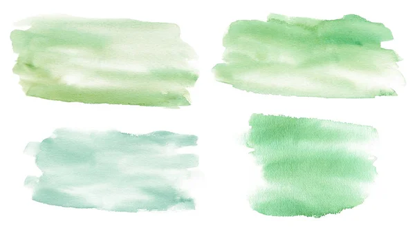 Tekstur buatan tangan warna air pastel dalam warna hijau . — Stok Foto