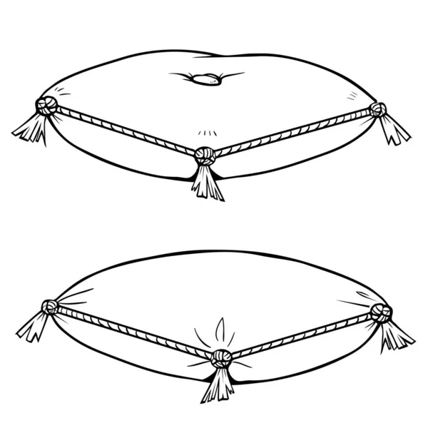 Декоративні подушки з мотузками Ліцензійні Стокові Вектори