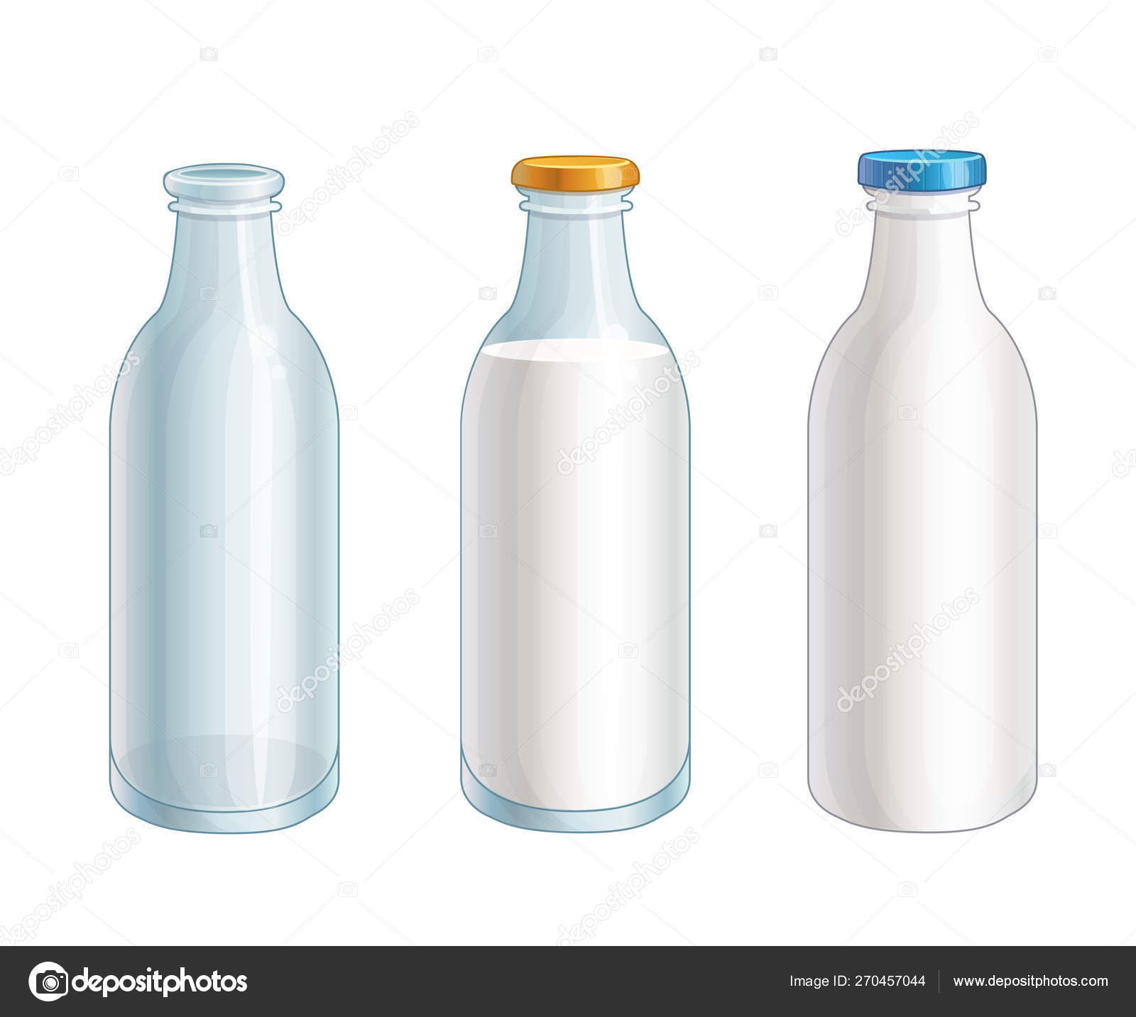 Set Vector Cartoon Glass Plastic Milk Empty Bottles Isolated Stock Vector Image by © #270457044 Set Vector Cartoon Glass Plastic Milk Empty Bottles Isolated Stock Vector Image by © #270457044
