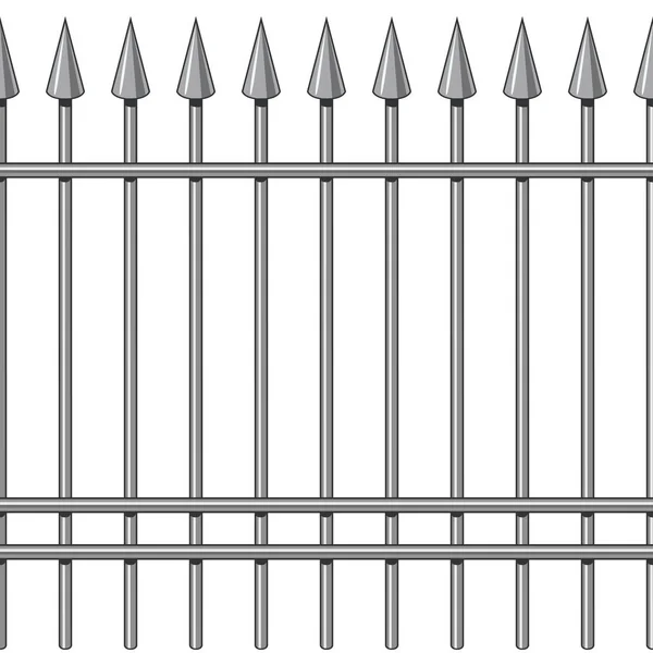 Bezszwowe metalowe ogrodzenie z Pikes Grafika Wektorowa