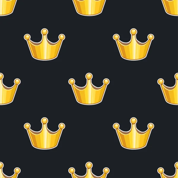 Безшовний візерунок із золотими коронами Ліцензійні Стокові Ілюстрації