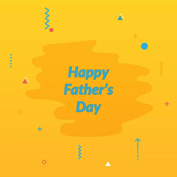 Happy Father Day Template Poster Card Design Illustration — Stock Vector