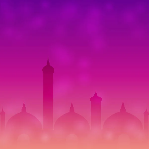 Moschee Auf Farbigem Hintergrund Design Und Illustration — Stockvektor