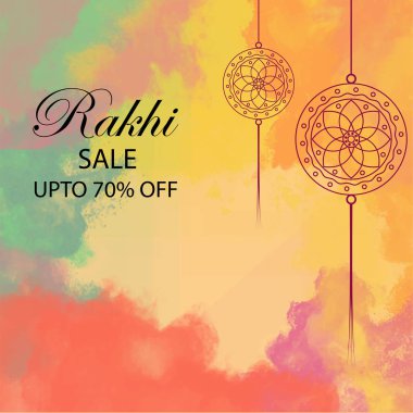 Raksha bandhan illüstrasyon duvar kağıdı ve tebrik kartı.