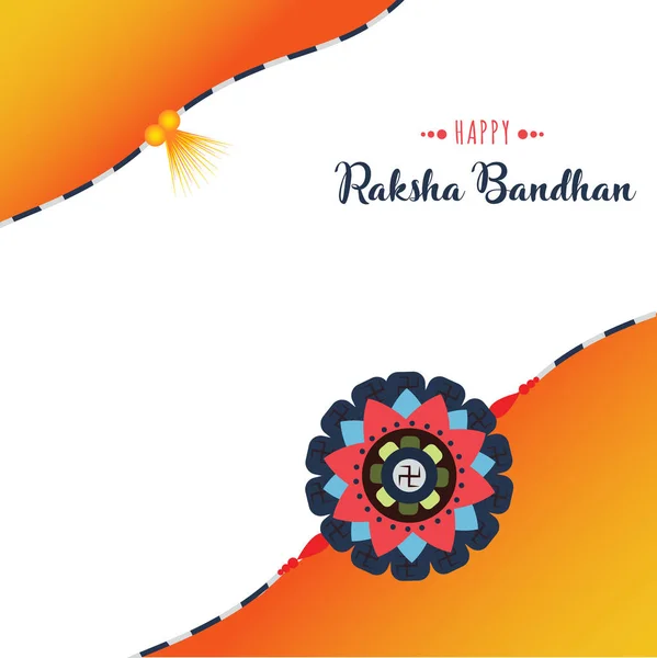 Raksha Bandhan Plantilla Papel Pintado Tarjeta Felicitación Vector Ilustración — Archivo Imágenes Vectoriales