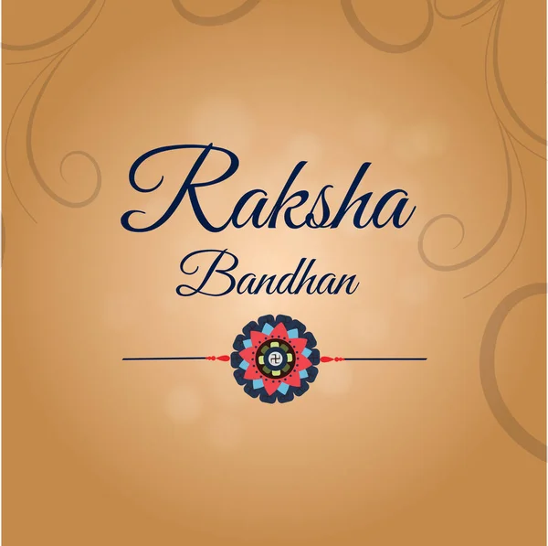 Plantilla Raksha Bandhan Para Tarjetas Felicitación Diseño Papel Pintado — Archivo Imágenes Vectoriales