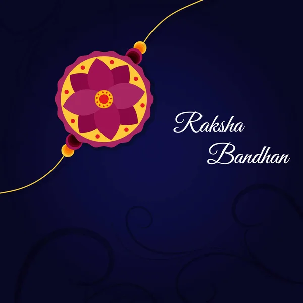 Raksha Bandhan Plantilla Diseño Ilustración Con Rakhi Diseño Fondo Pantalla — Archivo Imágenes Vectoriales
