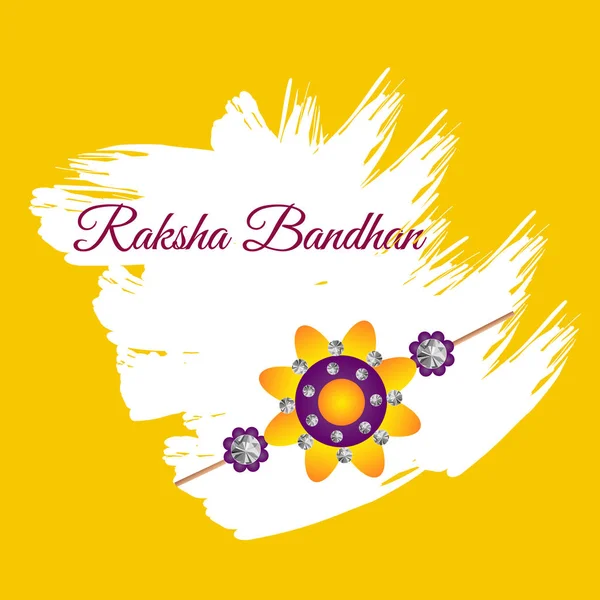 Raksha Bandhan Plantilla Diseño Ilustración Con Rakhi Ilustración — Archivo Imágenes Vectoriales