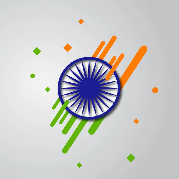 Desenho Ilustração Abstratos Dia Independência Índia — Vetor de Stock