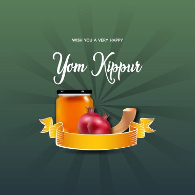 Yom kippur el ilanı, kart ve wallpaer tasarım. Yahudi tatil.