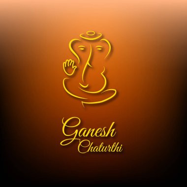 Ganesha chaturthi tebrik kartı tasarımı.