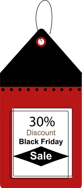 Black Friday Sale Tag Design Illustration — Stock Vector