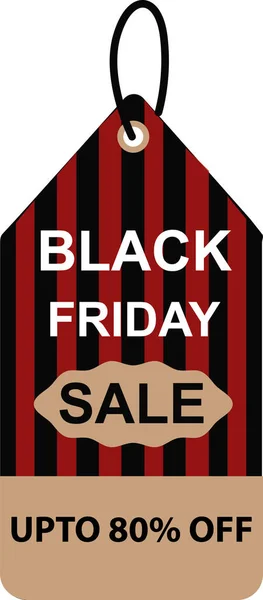 Black Friday Verkauf Tag Design Und Illustration — Stockvektor