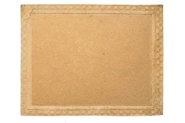 Vintage Cardboard Frame Retro Border Pattern Old Grunge Texture Brown — Stock Photo, Image