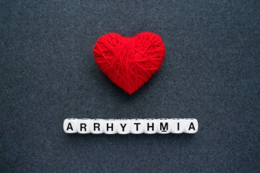 Heart arrhythmia, cardiac dysrhythmia or irregular heartbeat. Arrhythmia symptoms and types: extra beats, supraventricular tachycardias, ventricular arrhythmias, and bradyarrhythmias clipart
