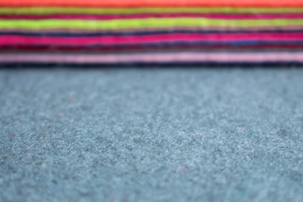 Pile Felt Flaps Blurred Background Defocus Stack Colorful Felt Flaps — Stock Photo, Image