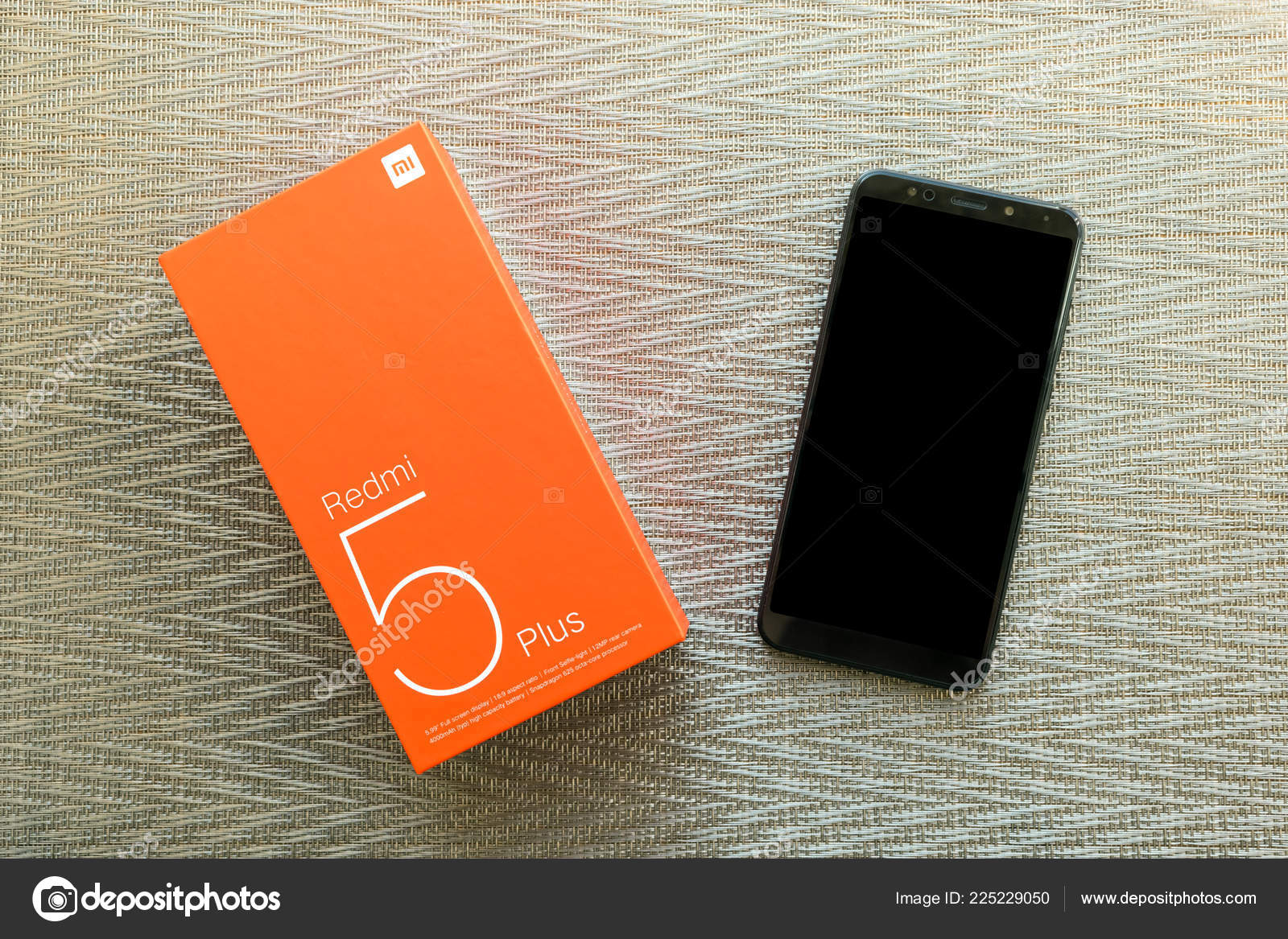 Xiaomi Redmi Black New Smartphone Orange Box Close Developed