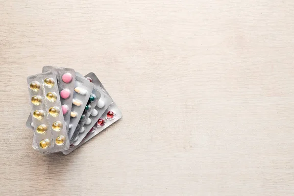 Gyógyszerek Antibiotikumok Tabletták Gyógyszer Modell Akár Színes Antibakteriális Szerek Tabletták — Stock Fotó