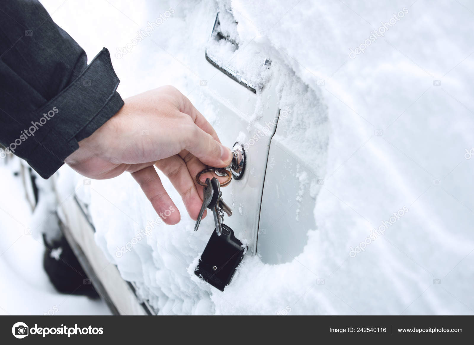 Ways Open Frozen Car Doors Heating Key Male Hand Opening