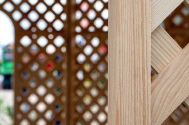 Eski ahşap örgü arka planı. Bölünmüş ahşap doku. Ahşap 