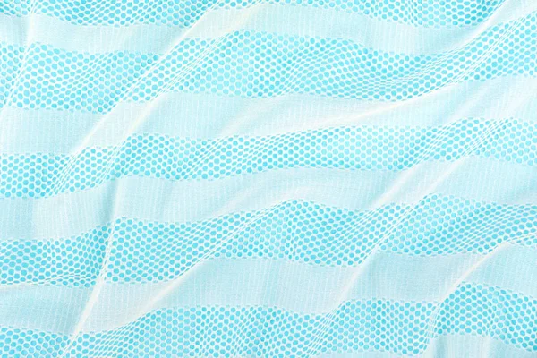 Blue fabric lace texture. Blue white cloth perforation backgroun — Stock Photo, Image