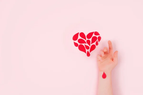 Fondo Del Día Mundial Del Donante Sangre Con Espacio Para — Foto de Stock