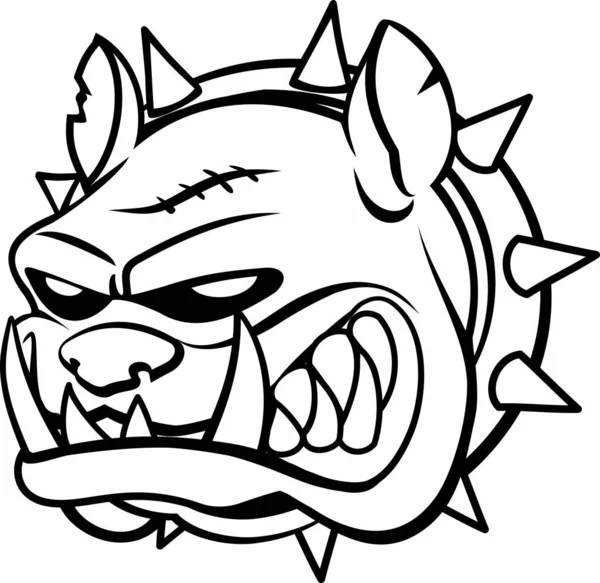 Kepala Bulldog - Stok Vektor