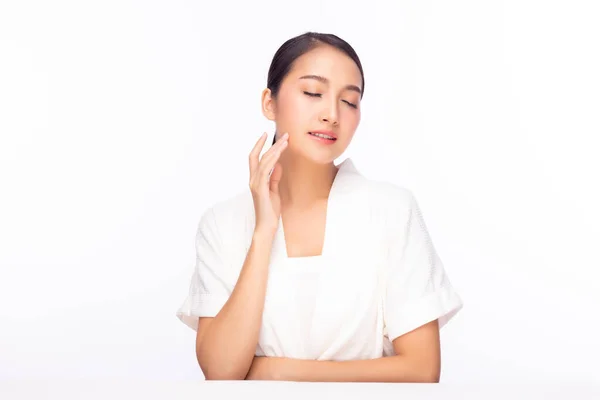 Schöne Junge Asiatin Mit Sauberer Frischer Haut Mädchen Schönheit Gesichtspflege — Stockfoto